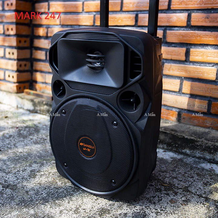 LOA KÉO DI ĐỘNG KARAOKE SANSUI A8-21 ( 2 MIC KO DÂY )