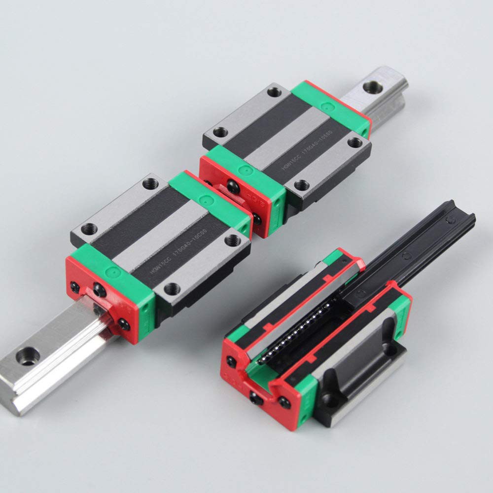 COMBO Thanh Ray trượt vuông trung quốc HGR15 bản 15 dài 1m và 2 con trượt bản rộng HGW15CC