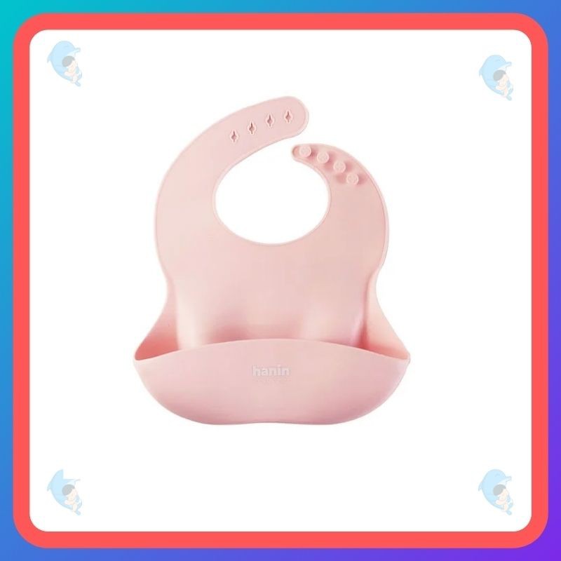 Yếm Máng Ăn Dặm Silicone Hanin Có Nút Cài Dễ Dàng Điều Chỉnh Kích Cỡ An Toàn–Sự Lựa Chọn Tuyệt Vời Của Bé Trong Mọi Bữa