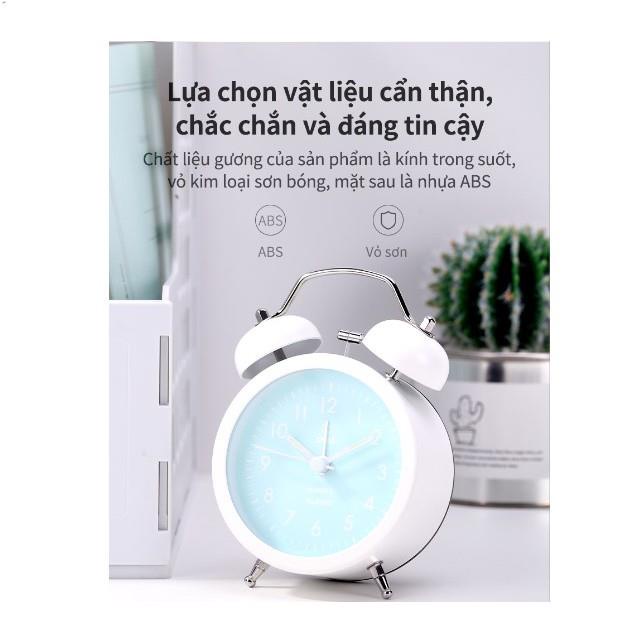 [Tặng pin] Đồng hồ báo thức Deli - Xanh dương/Xanh lá/ Hồng - 8802