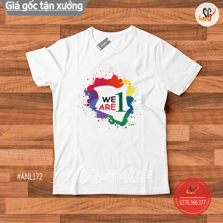 Áo thun hội nhóm lớp mẫu We are 1 độc đáo form unisex nam nữ phông màu trắng chất thun cotton mềm mịn ANL172 | SG