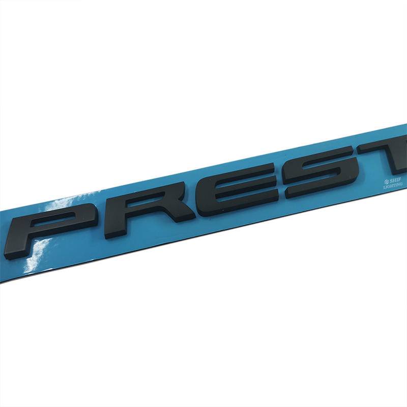 1 Miếng dán trang trí xe hơi bằng ABS màu đen in chữ PRESTIGE