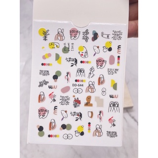 sticker 3d thương hiệu dán móng tay nail