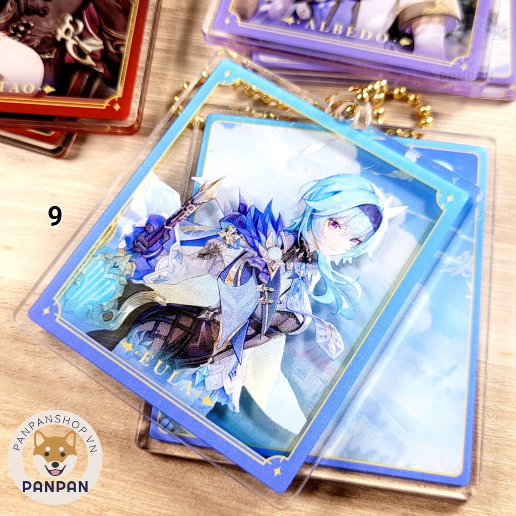 Móc khóa Anime Genshin Impact 2 lớp (6cm) DELUXE