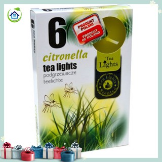 Hộp 6 nến thơm tinh dầu tealight admit citronella td007 - hương sả chanh