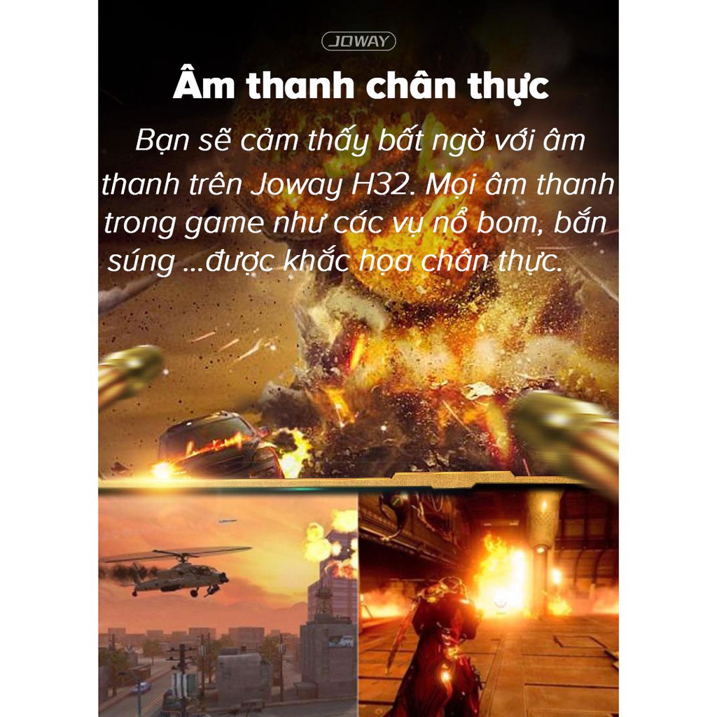 Tai nghe Bluetooth chuyên game JOWAY H32 âm thanh 3D - Hàng Chính Hãng