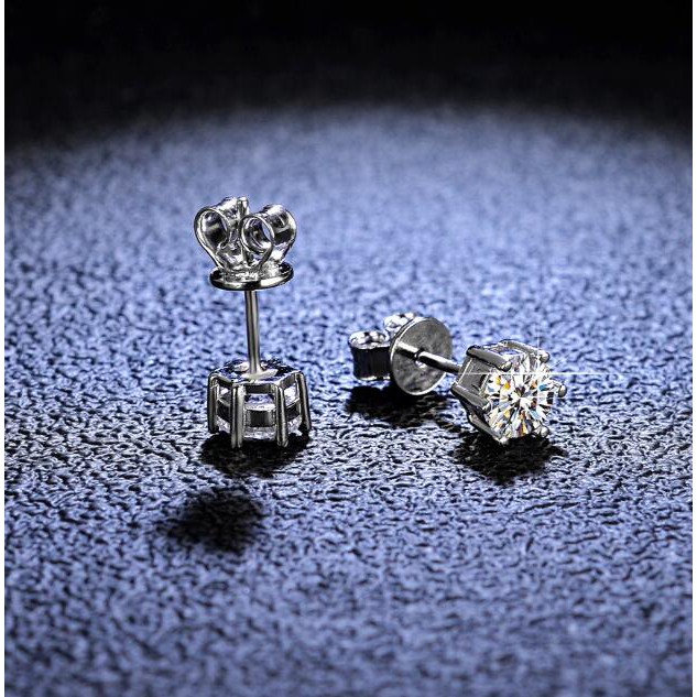 Bông Tai Mạ Bạc 100% s925 Hình Móng Vuốt Nhiều Màu Sắc Đơn Giản Dùng Làm Quà Tặng Sinh Nhật / Đám Cưới