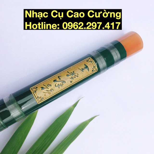 Sáo trúc dizi xanh ngọc không khớp nạm ngọc cao cấp