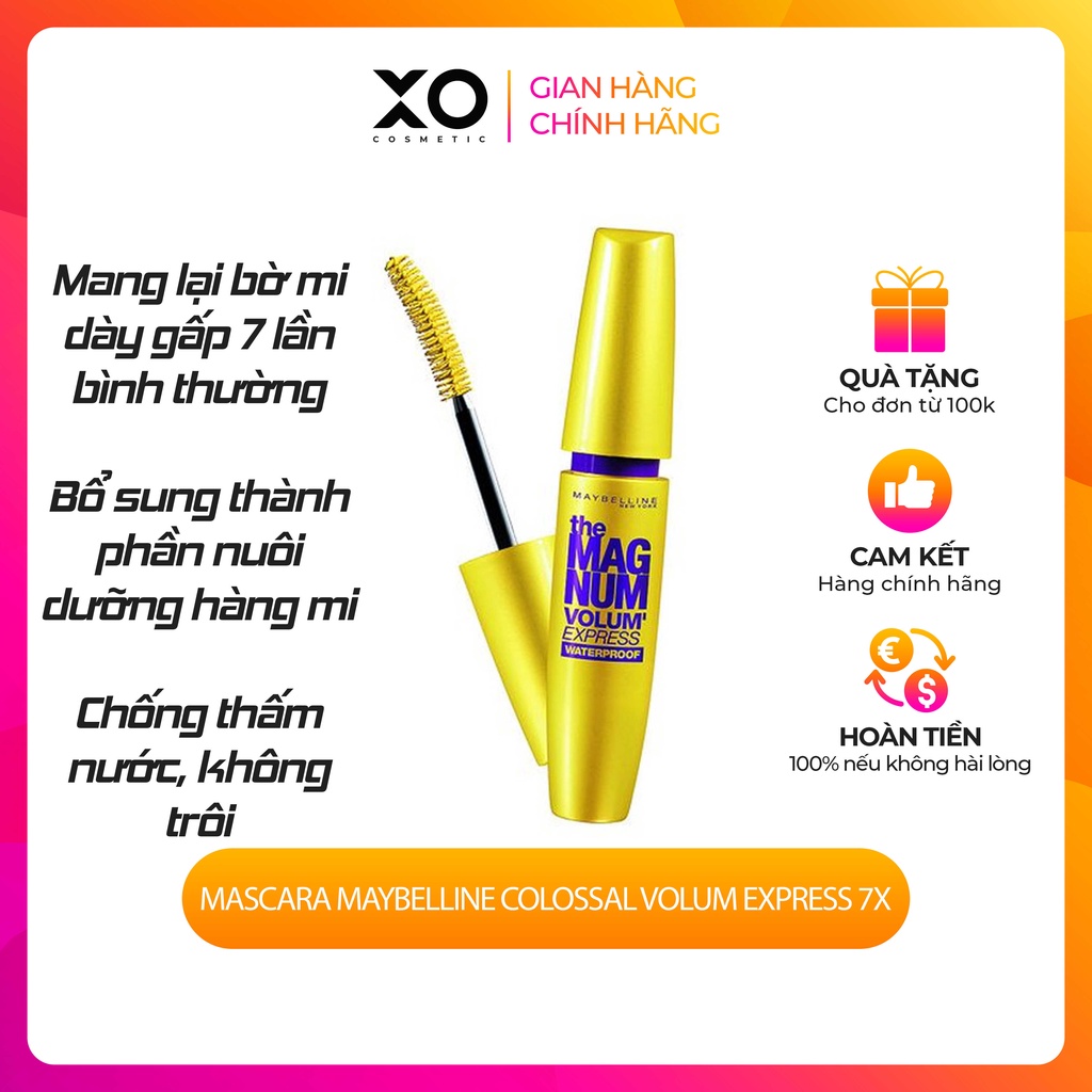 MASCARA MAYBELLINE COLOSSAL VOLUM EXPRESS 7X - MASCARA MAYBELLINE VÀNG 7X không lem không nhòe