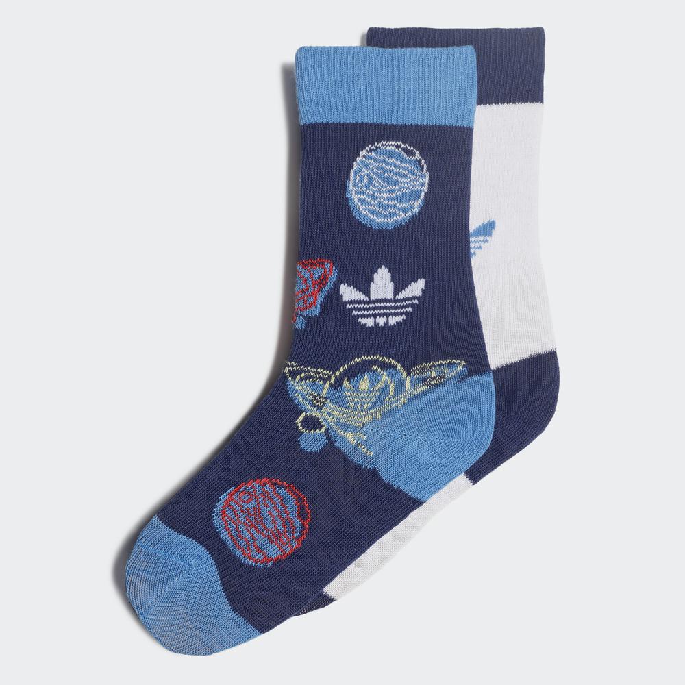 Tất adidas ORIGINALS Bộ 2 Đôi Tất Cao Cổ Vũ Trụ Ba Lá Màu đen H32447