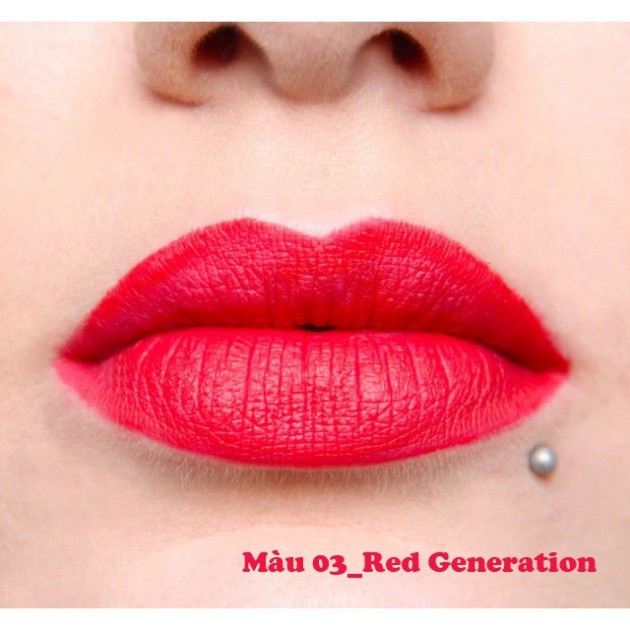htn Son Kiko ❤️FREESHIP❤️ Fall2.0 Shiny lip Stylo 03 đỏ cam - Italia