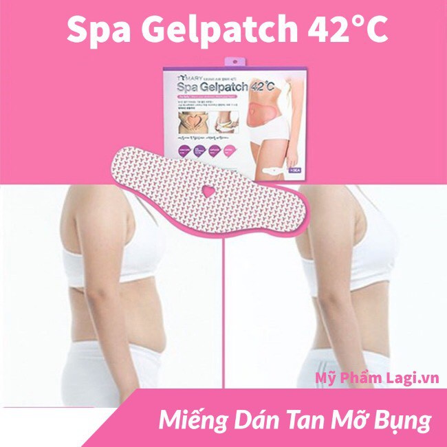 Miếng dán tan mỡ bụng Spa Gelpatch 42 độ C Hàn Quốc (5ea)