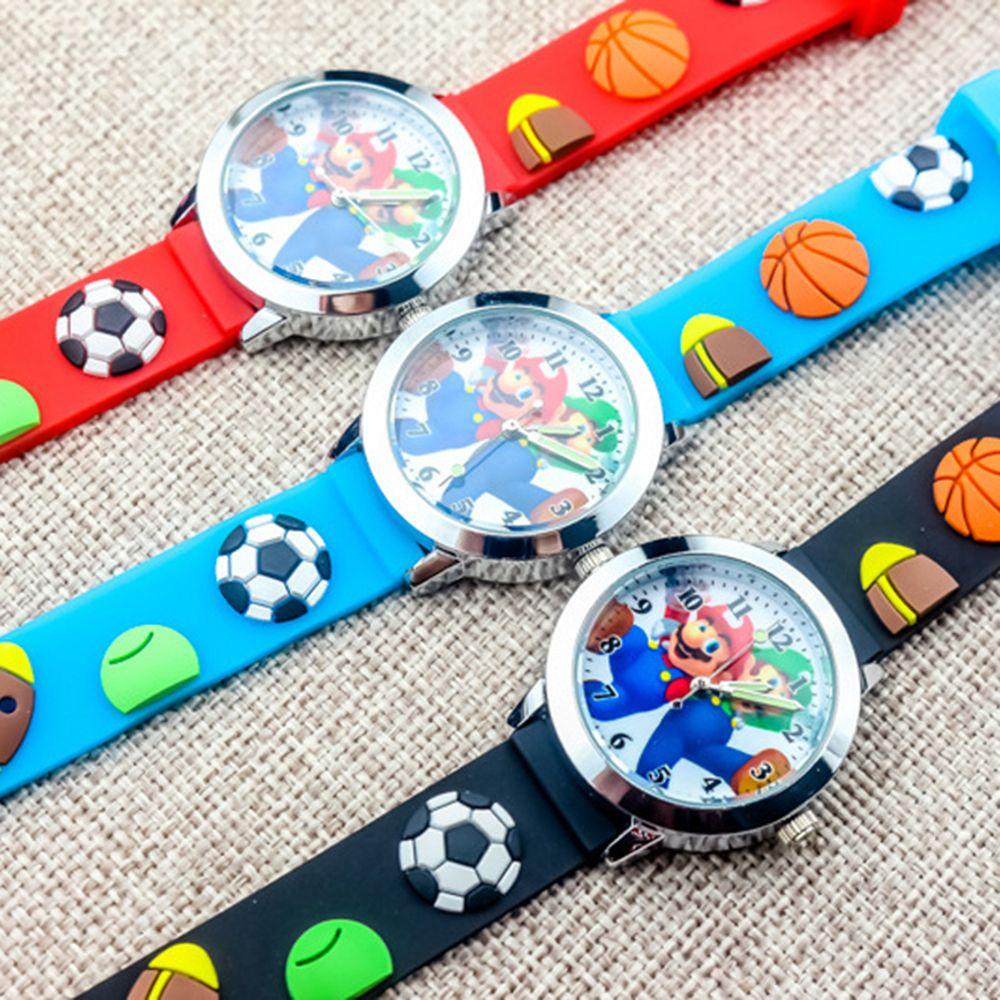 QUINTON Hot style Children's Silicone Watch Student Smart Watches Super Mario Electronic Watch Anime Game Birthday Gifts Mario Brothers Belt Action Toys Cartoon Kids Watch/Multicolor