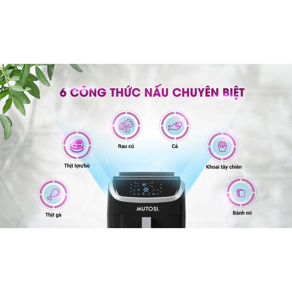 Nồi Chiên Không Dầu Kiêm Hấp Chính Hãng Mutosi MF-S102