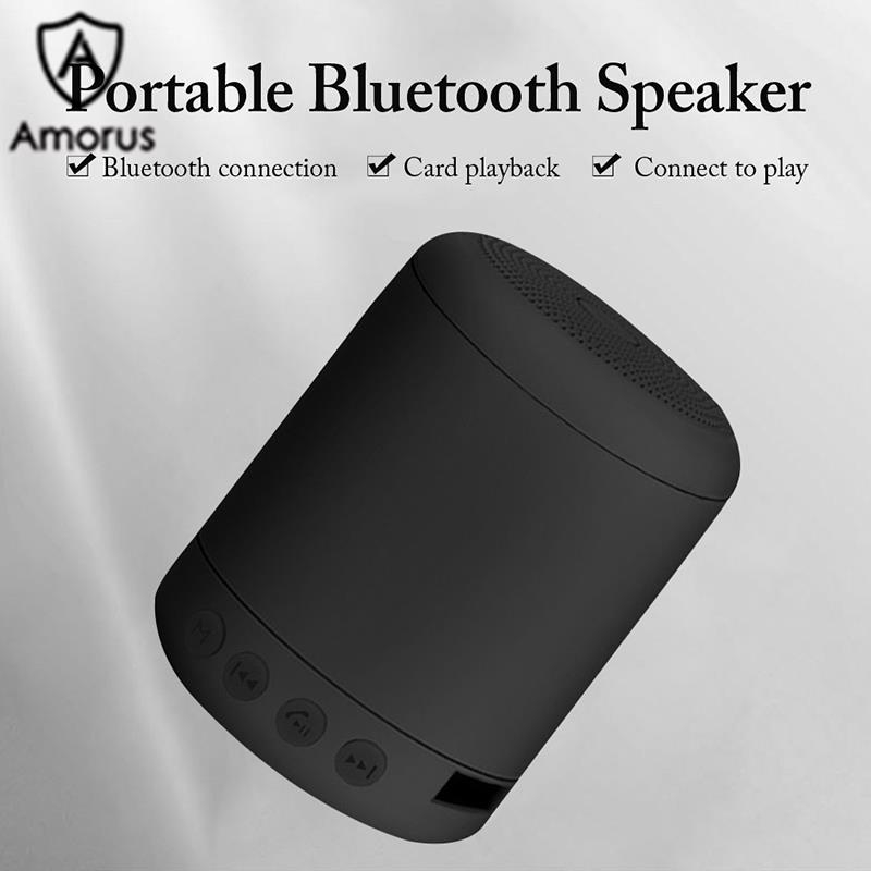 Loa Bluetooth không dây Amorus thiết kế nhỏ gọn với cổng sạc USB cho điện thoại/ máy tính