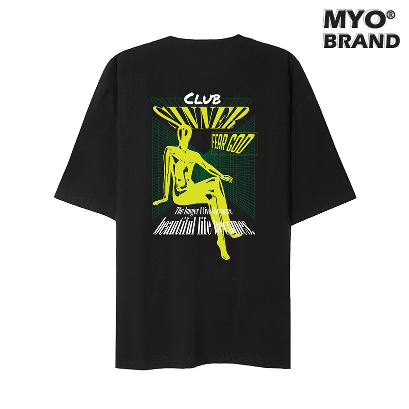 Áo Nam Form Rộng MYO Vải Cotton In Hình Sinner Fear God 2690