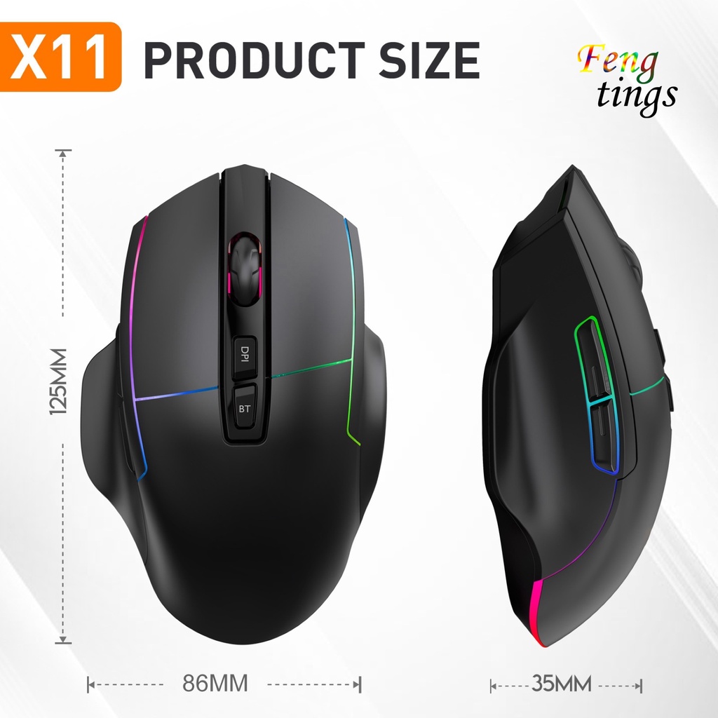 Chuột không dây X11 kết nối Bluetooth cho Notebook