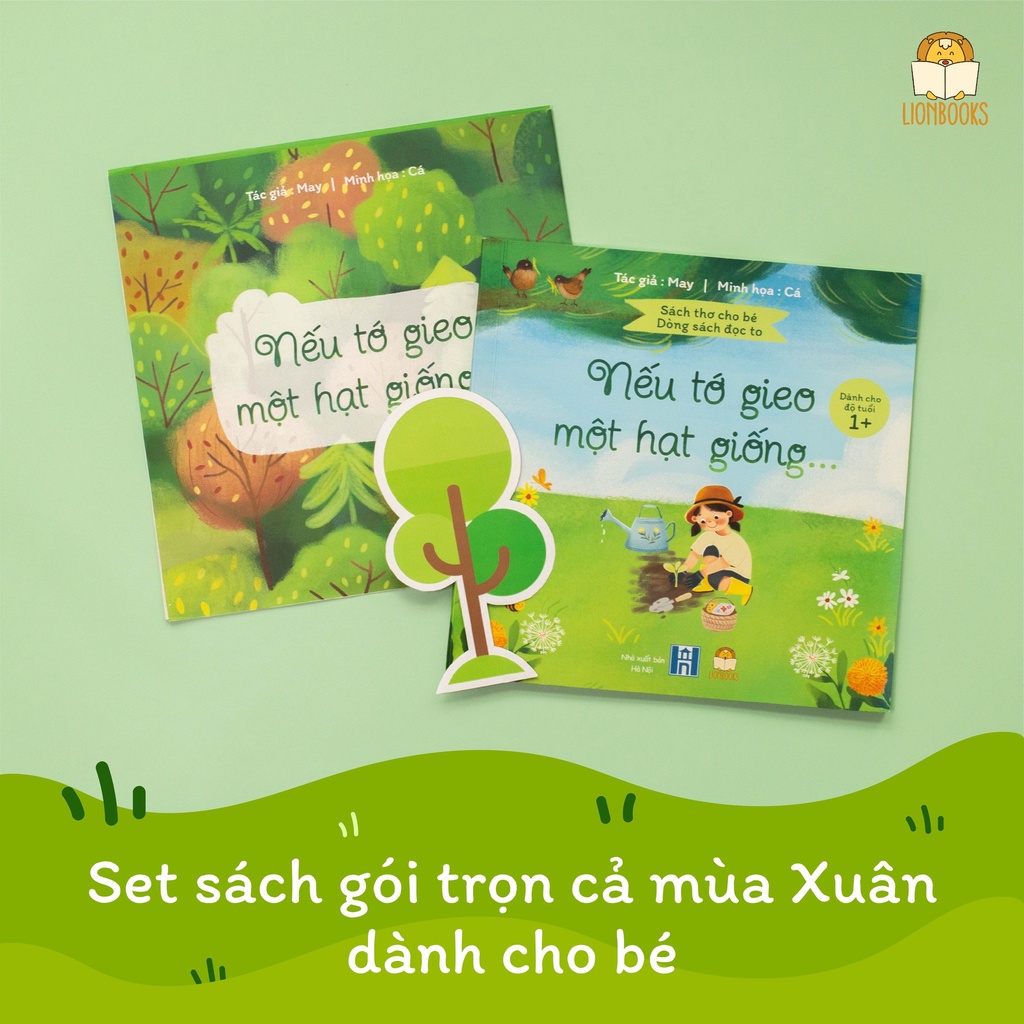 Sách Thơ - Set 2 cuốn Nếu tớ gieo một hạt giống và Nếu tớ không vứt rác thải bừa bãi cho bé 0-6 tuổi