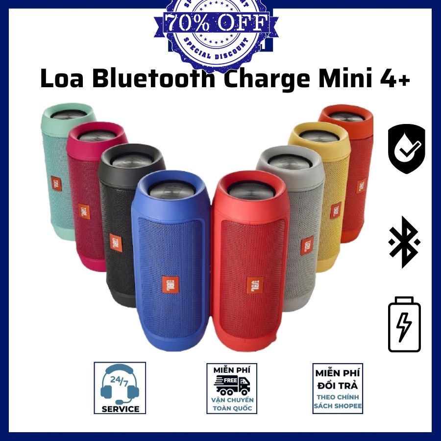 Loa Bluetooth  Cầm Tay Charge 4 CÓ Dây Đeo Mini Nghe Nhạc Hay, Hỗ Trợ Cắm Usb Thẻ Nhớ Tf Nhỏ Gọn Giá Rẻ