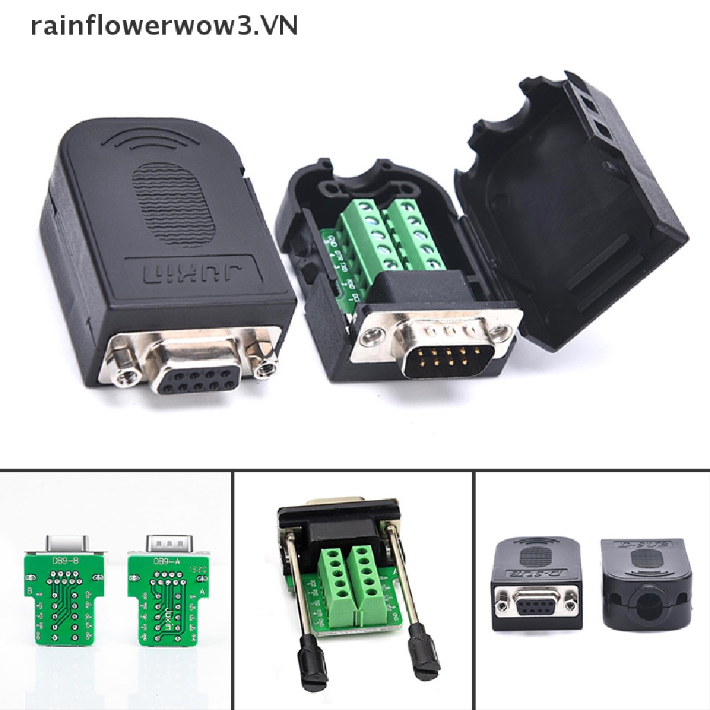 Đầu Nối DB9 RS232 Male Female 9 Pin RS485 Breakout COM Chất Lượng Cao