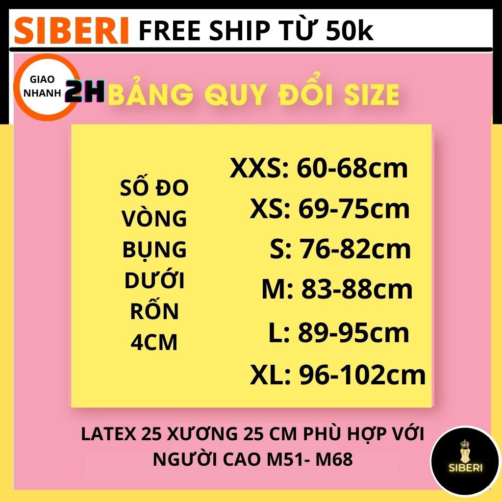 Nịt bụng latex 25 xương Italy, gen định hình giảm eo, mềm mại, chống đau mỏi lưng, vận động thoải mái _ Siberi | BigBuy360 - bigbuy360.vn