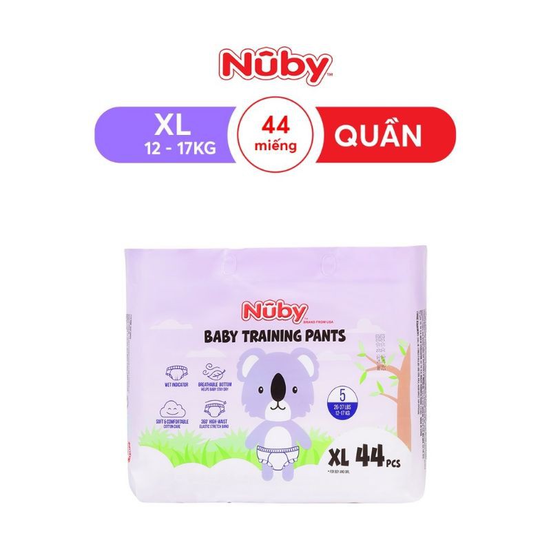 Tã/Bỉm Quần, Dán Nuby loại mới 2020, hàng chính hãng, size M48/L46/XL44