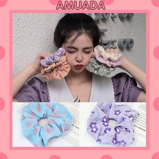 Dây chun buộc tóc vải scrunchies họa tiết hoa phong cách Nhật Hàn cực đẹp SC04