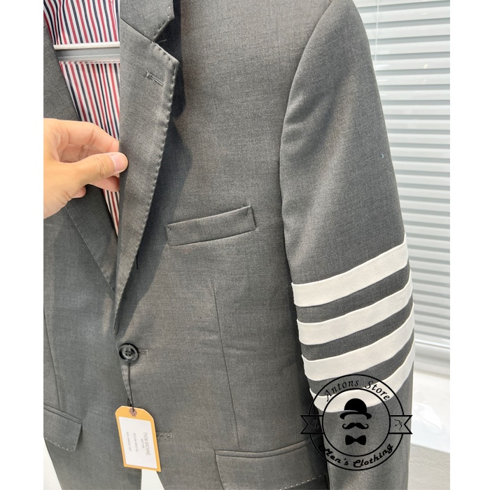 Áo Vest  4 Vạch Màu Ghi