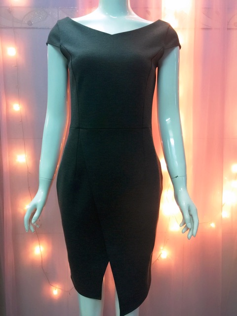 Đầm trung niên nữ màu xám lông chuột