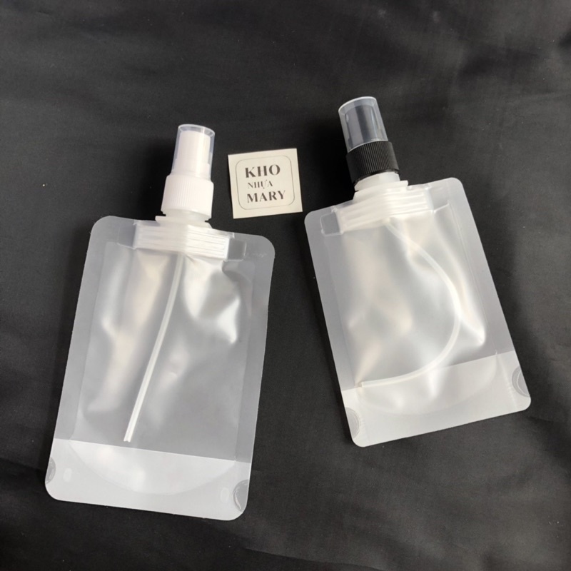 Túi nhựa trong 100ml/ 50ml/ 30ml xịt giọt , xịt sương , nhấn nhỏ giọt pumb - Túi chiết Mỹ phẩm du lịch