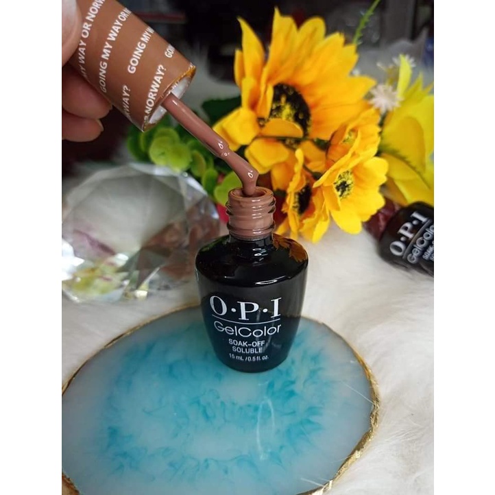 Sơn gel OPI hàng xin 4 màu nâu tây, đỏ đô, xanh lá, vàng 15ml