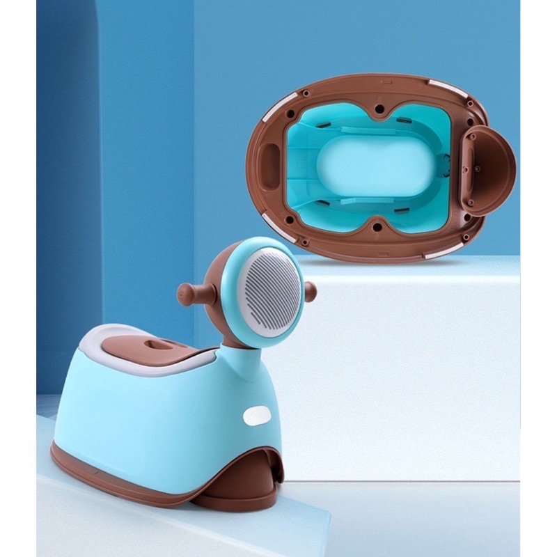 Bô vệ sinh cho bé hình xe máy- bô trẻ em có bánh xe di chuyển được