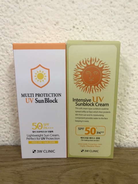 Kem chống nắng 3W Clinic Multi Protection UV SunBlock SPF50 PA+++ Hàn Quốc 70ml