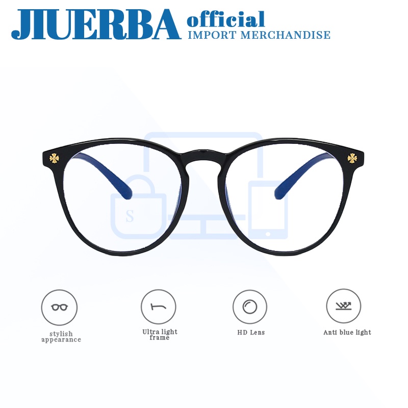 Mắt kính JIUERBA TR90 thời trang Hàn Quốc cho nam nữ