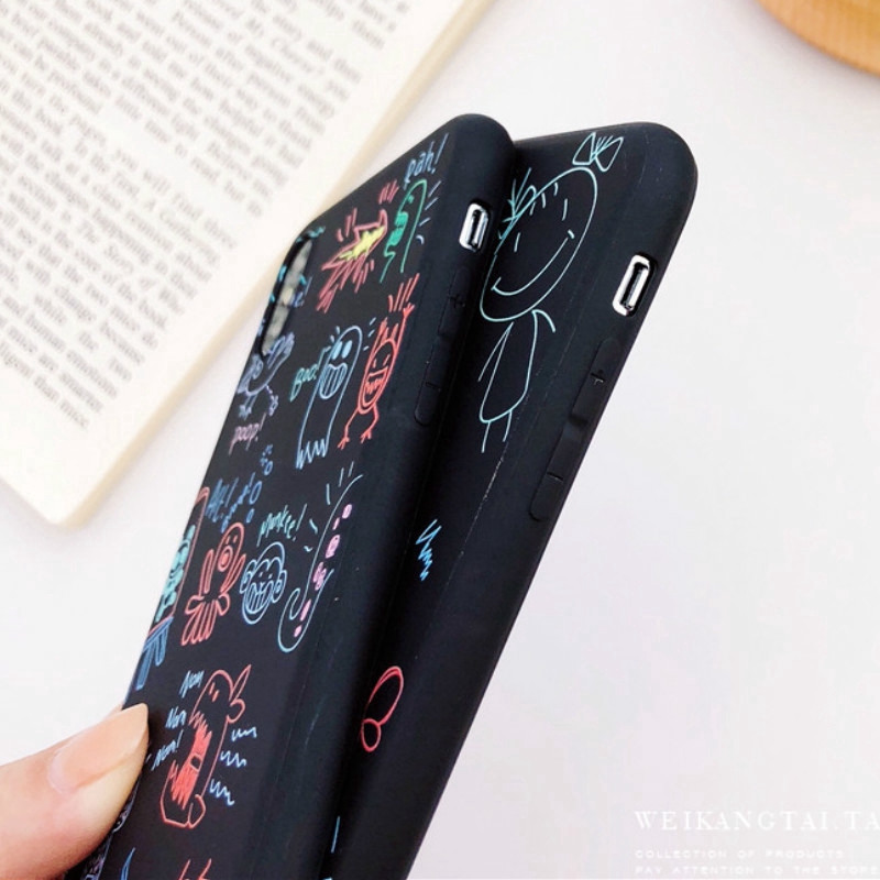 Back Cover Xiaomi Redmi Note 10 Pro 9S 8T 9 8 7 6 5 Pro 5A Prime 4X Hand Painted Cartoon Doodle Soft Silicone Phone Case