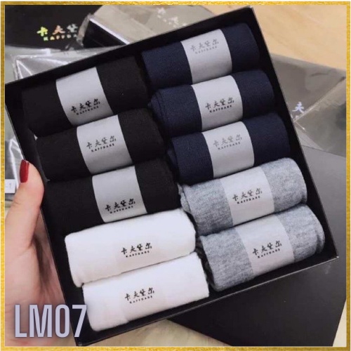 Combo 10 Đôi Tất Nam Nano Cổ Cao Chống Mùi Hôi Chân Đóng Hộp