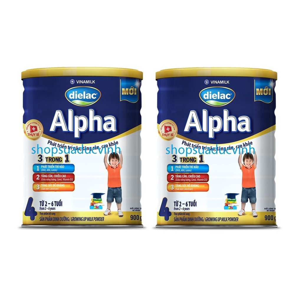 Bộ 2 hộp sữa Vinamilk Dielac Alpha step 4 (900g)