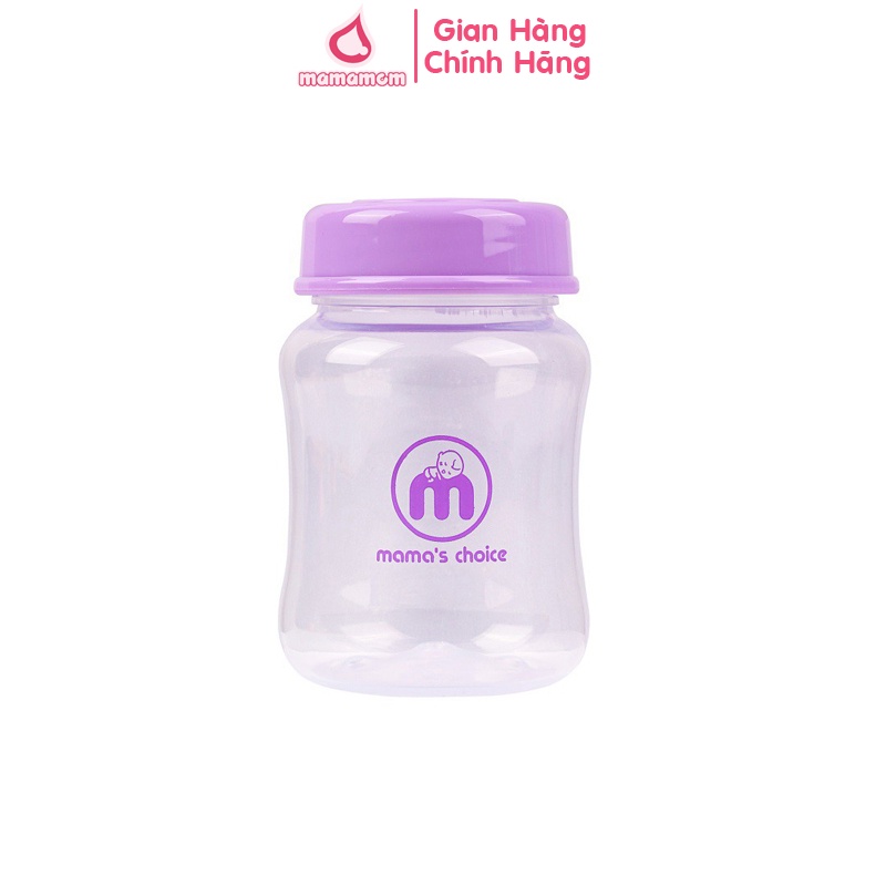 Bình Trữ Sữa Cổ Rộng Mama's Choice 180ml | Tương Thích Các Loại Máy Hút Sữa Cổ Rộng Spectra, Avent, Rozabi, Sanity...