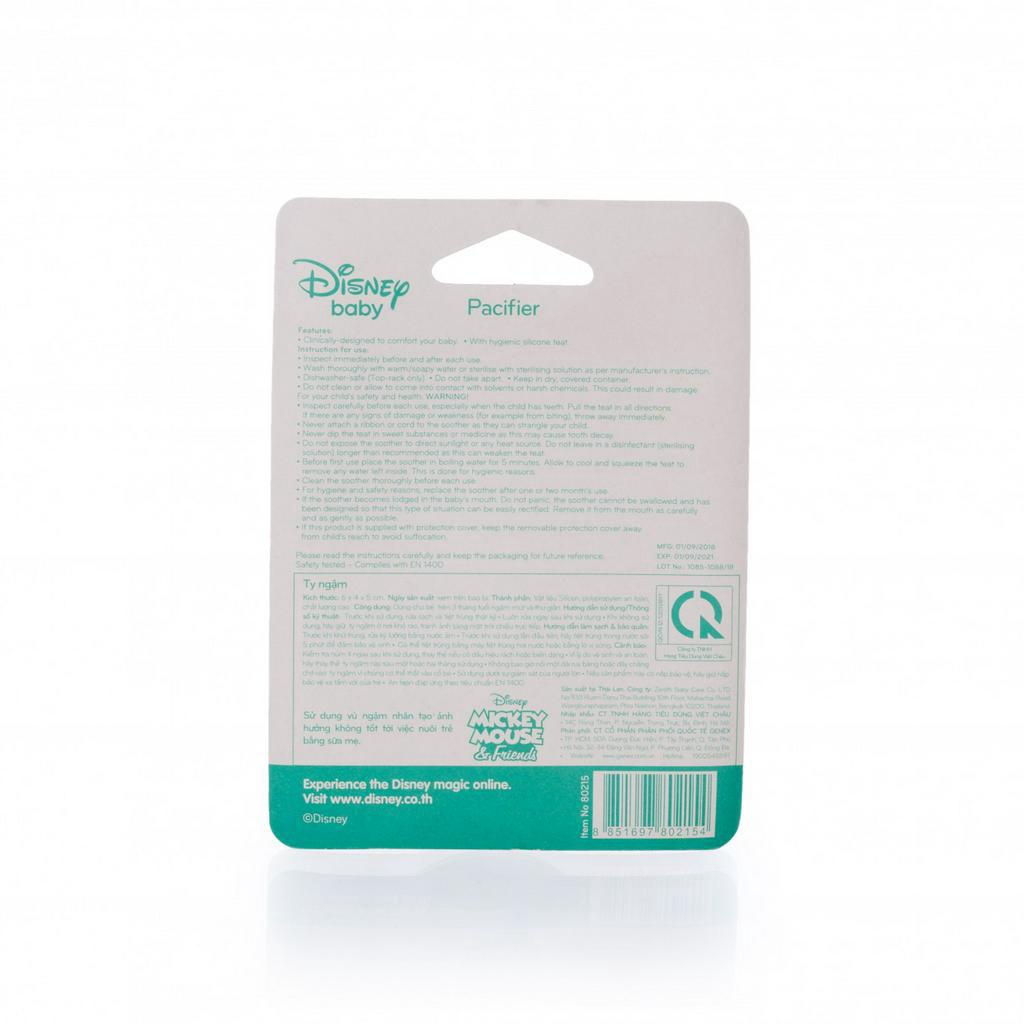 Ty ngậm silicone Disney Made in Thailand cho bé trên 3 tháng tuổi