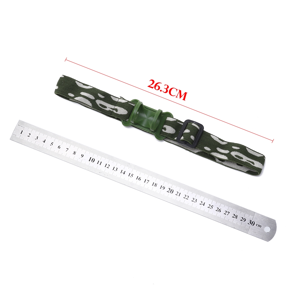 Dây Đeo Đèn Pin Trên Đầu Giúp Rảnh Tay 18650 Hoạ Tiết Màu Xanh Lá Rằn Ri Đẹp Mắt