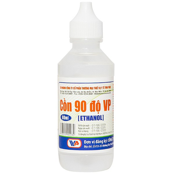 Cồn y tế 90 xanh và trắng (60ml)