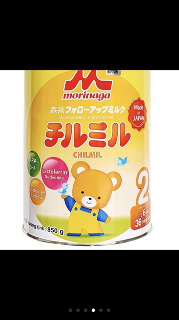 sữa bột morinaga số 2-850g còn quai và k quai