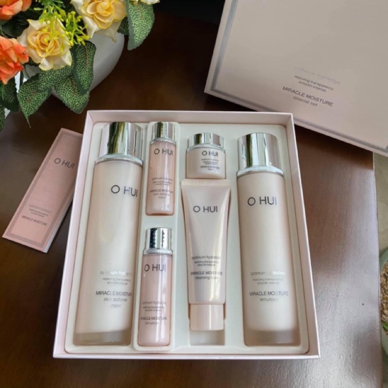 Set Dưỡng Ẩm Da O HUI Miracle Moisture Special Set 6 Sản Phẩm, Cho Làn Da Trắng Hồng Căng Bóng Rạng Ngời