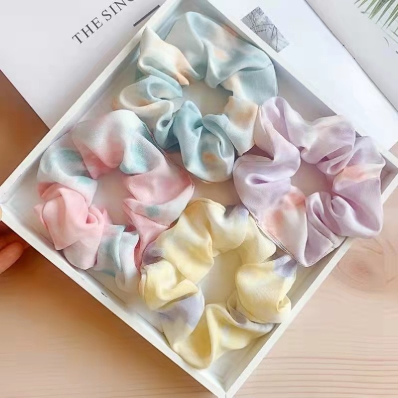 Dây Cột Tóc Màu Gradient Cỡ Lớn Thời Trang Mùa Hè Xinh Xắn Cho Nữ