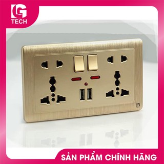 Ổ cắm điện đa năng tích hợp cổng USB, công tắc an toàn và đèn báo LG tech LG-C60-066