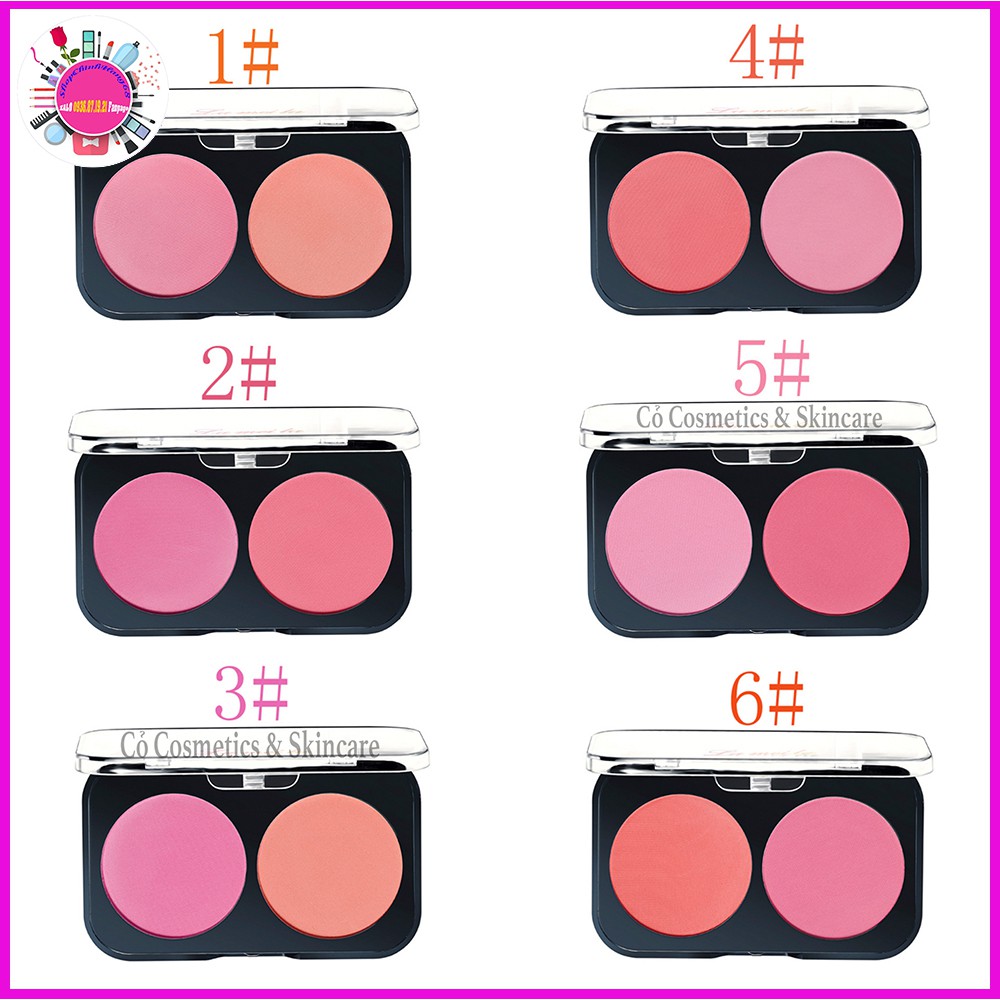 Phấn Má Hồng 2 Ô LAMEILA Kèm Cọ Đánh Phấn Tiện Lợi | BigBuy360 - bigbuy360.vn