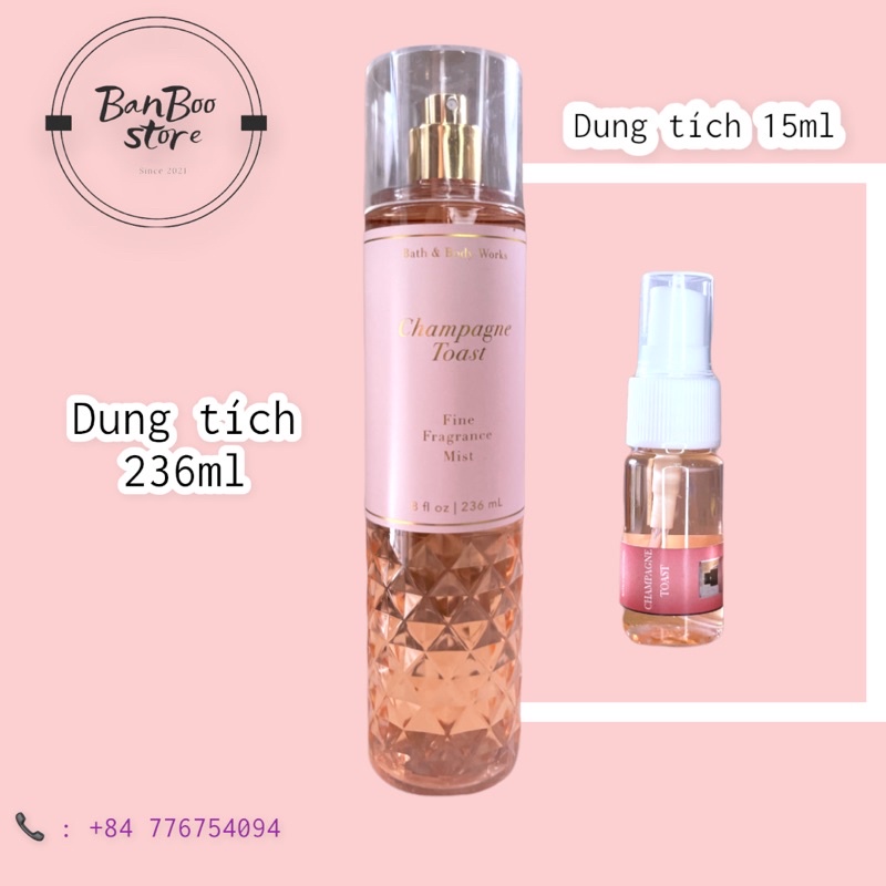 Xịt thơm toàn thân bodymist ( CHAMPAGNE TOAST )