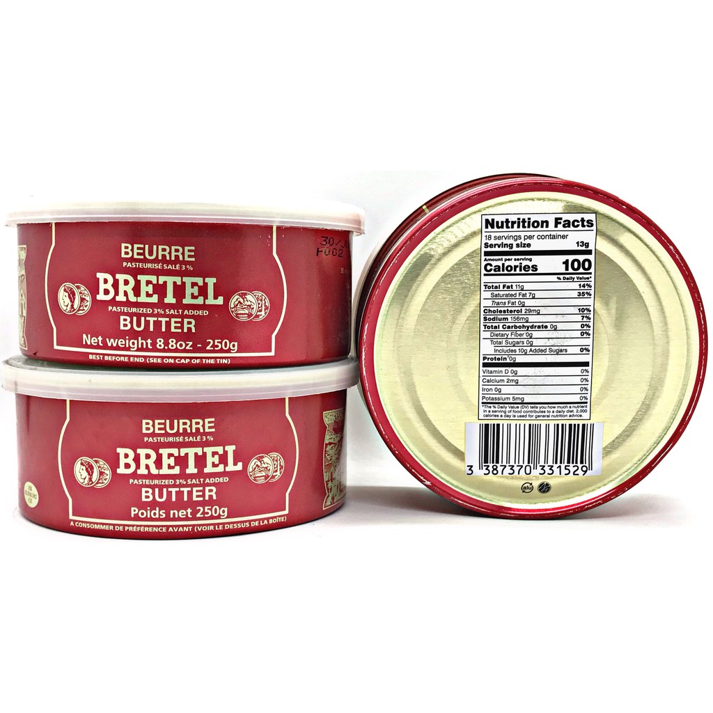 Bơ Bretel Đồng Tiền Pháp Bretel French Butter 250g - Hàng Chính Hãng Nhập Khẩu - 3387370331529