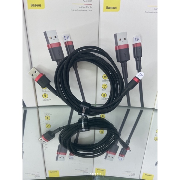 Dây sạc baseus chính hãng 2m bọc dù, hỗ trợ sạc cho điện thoại táo