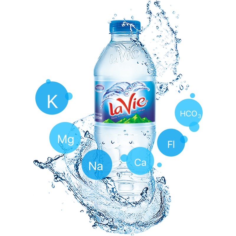 [Giao hỏa tốc TPHCM) Thùng 12 Chai Nước Khoáng Thiên Nhiên Lavie